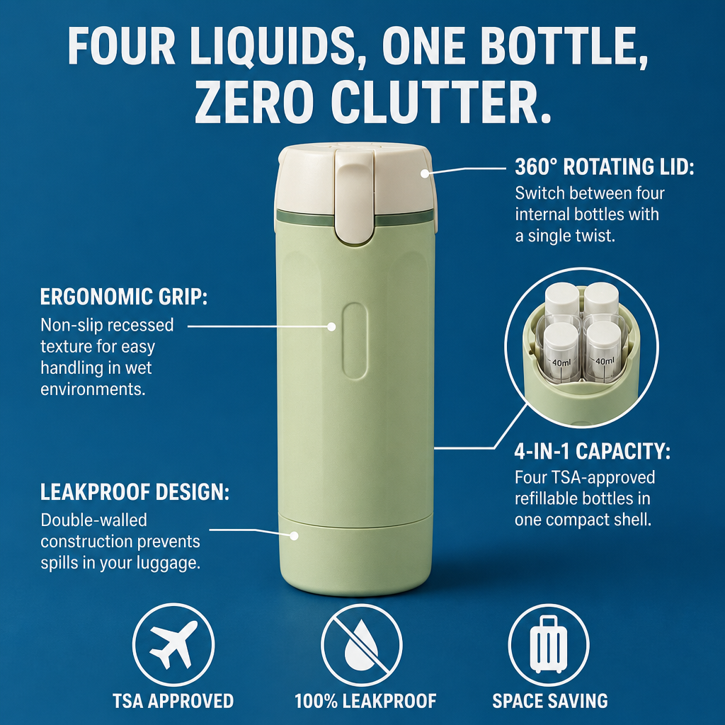 4 In 1 Travel Dispenser