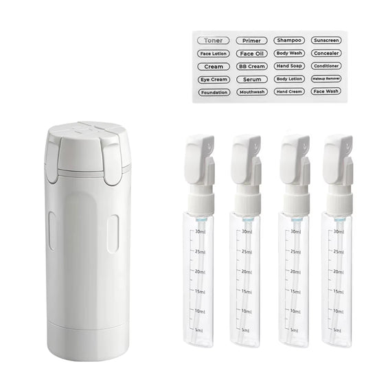 4 In1 Travel Dispenser Bottle Refillable Bottles Leakproof Travel Container for Perfume Shampoo Lotion Portable Travel Storage