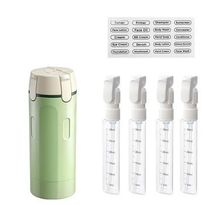 4 In1 Travel Dispenser Bottle Refillable Bottles Leakproof Travel Container for Perfume Shampoo Lotion Portable Travel Storage